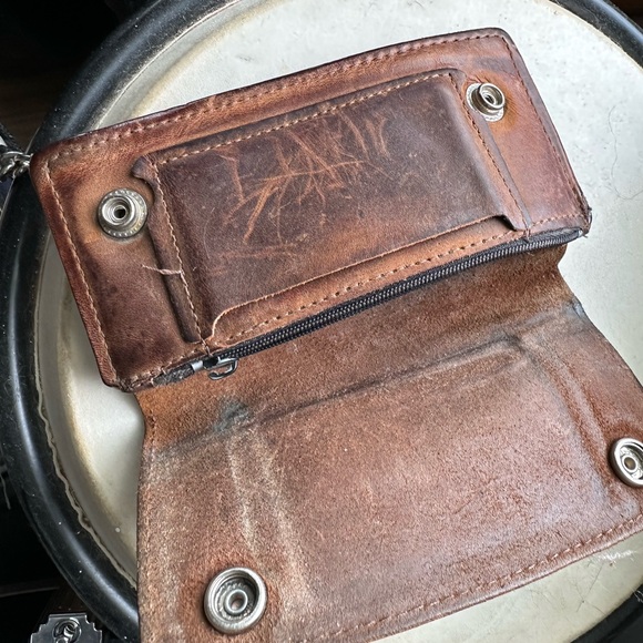 Brown Leather Wallet with Chain - Picture 4 of 7